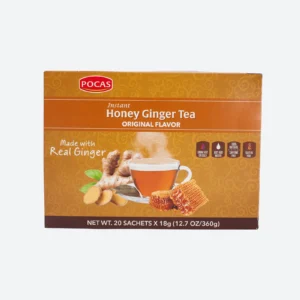 Pocas Instant Honey Ginger Tea - Original Flavor 20 Sachets, 18g